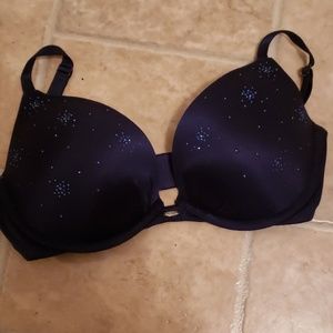 Midnight blue plunge bra